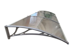 Copertină ECO 360x100 cm din policarbonat – Gri/Transparent - MAPROFI