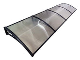 Copertină ECO 400x100 cm din policarbonat – Negru/Transparent - MAPROFI