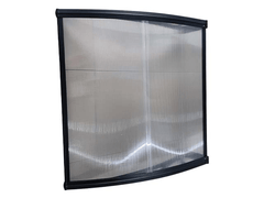 Copertină ECO 40x60 cm din policarbonat – Negru/Transparent - MAPROFI