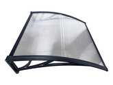 Copertină ECO 80x80 cm din policarbonat – Negru/Transparent - MAPROFI