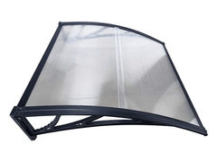 Copertină ECO 80x80 cm din policarbonat – Negru/Transparent - MAPROFI