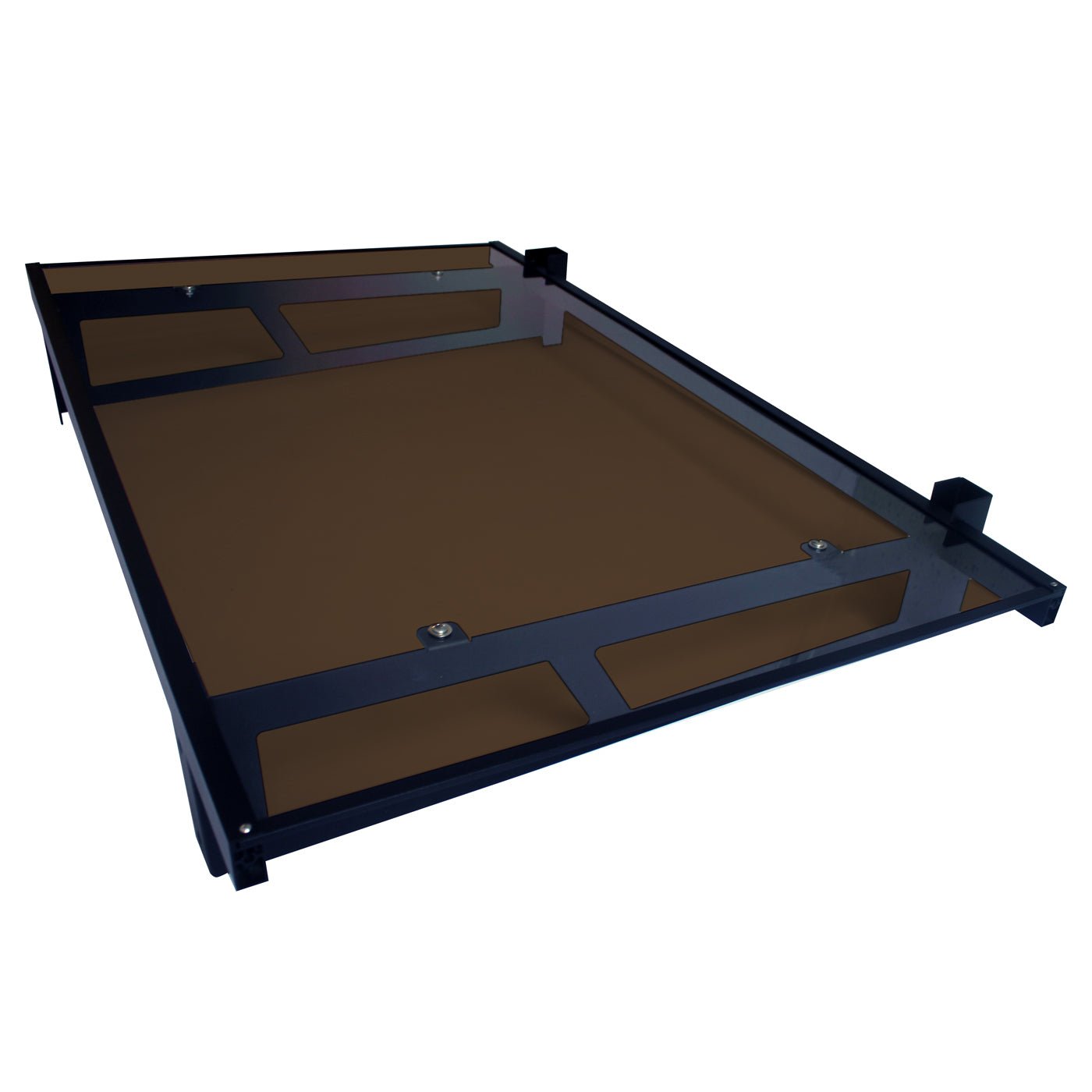 Copertină JAN PRO 140x100 cm din oțel și plexiglas – Negru/Bronz - MAPROFI