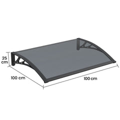 Copertina PREMIUM 100x100 cm, Policarbonat 6 mm, Suporturi din ABS, Negru/Antracit - MAPROFI