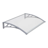 Copertină PREMIUM 100x60 cm, placă 6 mm dintr-o bucată – Gri/Transparent - MAPROFI
