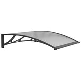 Copertină PREMIUM 100x80 cm, placă 6 mm dintr-o bucată – Negru/Transparent - MAPROFI