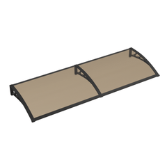 Copertină PREMIUM 200x120 cm, placă 6 mm dintr-o bucată – Negru/Bronz - MAPROFI