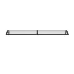 Copertină PREMIUM 240x100 cm, placă 6 mm dintr-o bucată – Negru/Transparenta - MAPROFI