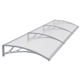 Copertină PREMIUM 300x100 cm, placă 6 mm dintr-o bucată – Gri/Transparent - MAPROFI
