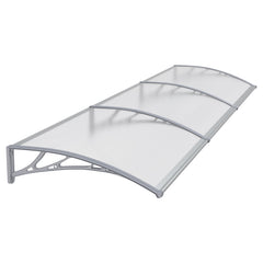Copertină PREMIUM 300x100 cm, placă 6 mm dintr-o bucată – Gri/Transparent - MAPROFI