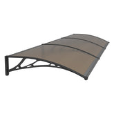 Copertină PREMIUM 300x120 cm, placă 6 mm dintr-o bucată – Negru/Bronz - MAPROFI