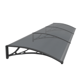 Copertină PREMIUM 360x120 cm, placă 6 mm dintr-o bucată – Negru/Antracit - MAPROFI
