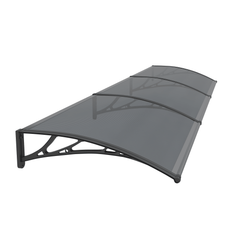 Copertină PREMIUM 360x80 cm, placă 6 mm dintr-o bucată – Negru/Antracit - MAPROFI