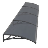 Copertină PREMIUM 400x120 cm, placă 6 mm dintr-o bucată – Negru/Antracit - MAPROFI