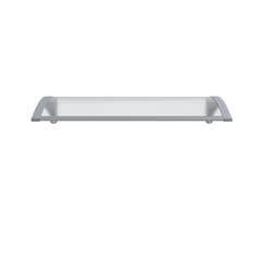 Copertină PREMIUM 80x60 cm, placă 6 mm dintr-o bucată – Gri/Transparent - MAPROFI