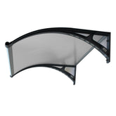 Copertină PREMIUM LUMI 120x100 cm cu senzor și panou solar – Gri/Transparent - MAPROFI