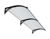 Copertină PREMIUM LUMI 300x100 cm cu senzor și panou solar – Gri/Transparent - MAPROFI