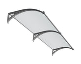 Copertină PREMIUM LUMI 300x100 cm cu senzor și panou solar – Gri/Transparent - MAPROFI