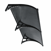 Copertină PREMIUM LUMI 300x100 cm cu senzor și panou solar – Negru/Antracit - MAPROFI