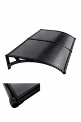 Copertină PREMIUM LUMI 300x100 cm cu senzor și panou solar – Negru/Antracit - MAPROFI