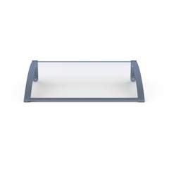 Copertină PRO 150x100 cm din aluminiu și plexiglas – Gri/Transparent - MAPROFI