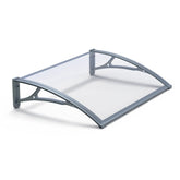 Copertină PRO 150x100 cm din aluminiu și plexiglas – Gri/Transparent - MAPROFI
