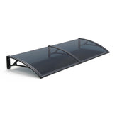 Copertină PRO 150x120 cm din aluminiu și plexiglas – Negru/Antracit - MAPROFI
