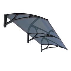 Copertină PRO 200x150 cm din aluminiu și plexiglas – Negru/Antracit - MAPROFI