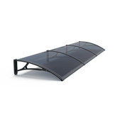 Copertină PRO 240x150 cm din aluminiu și plexiglas – Negru/Antracit - MAPROFI