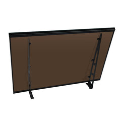 Copertină VIVIEN PRO 120x100 cm din aluminiu și plexiglas – Negru/Bronz - MAPROFI