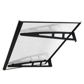 Copertină VIVIEN PRO 120x80 cm din aluminiu și plexiglas – Negru/Transparent - MAPROFI
