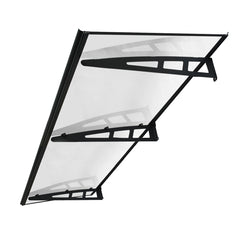 Copertină VIVIEN PRO 200x100 cm din aluminiu și plexiglas – Negru/Transparent - MAPROFI