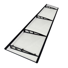 Copertină VIVIEN PRO 300x100 cm din aluminiu și plexiglas – Negru/Transparent - MAPROFI