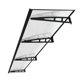 Copertină VIVIEN PRO 300x100 cm din aluminiu și plexiglas – Negru/Transparent - MAPROFI
