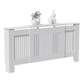 Masca pentru Calorifer ECO-3XL 140/204 cm Ajustabila, MDF Vopsit de 21 mm Lame Verticale, Alb lucios - MAPROFI
