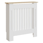 Masca pentru Calorifer ECO-S 78 cm, MDF Vopsit de 18 mm Lame Verticale, Maro/Alb - MAPROFI