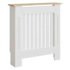 Masca pentru Calorifer ECO-S 78 cm, MDF Vopsit de 18 mm Lame Verticale, Maro/Alb - MAPROFI