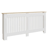 Masca pentru Calorifer ECO-XXL 172 cm, MDF Vopsit de 21 mm Lame Verticale, Maro/Alb lucios - MAPROFI