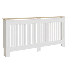 Masca pentru Calorifer ECO-XXL 172 cm, MDF Vopsit de 21 mm Lame Verticale, Maro/Alb lucios - MAPROFI