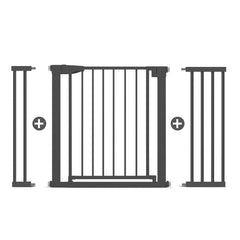 Poartă de Siguranță ECO 90° pentru Copii și Animale 76 x 118-124 cm, NEGRU - MAPROFI