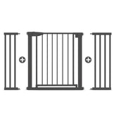 Poartă de Siguranță ECO 90° pentru Copii și Animale 76 x 125-131 cm, Negru - MAPROFI