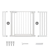 Poartă de Siguranță PRO 180° pentru Copii și Animale 75 x 118-124 cm, ALB - MAPROFI