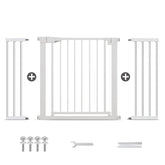Poartă de Siguranță PRO 180° pentru Copii și Animale 75 x 125-131 cm, ALB - MAPROFI