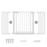 Poartă de Siguranță PRO 180° pentru Copii și Animale 75 x 132-138 cm, ALB - MAPROFI