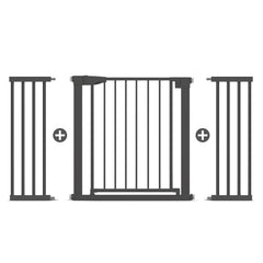 Poartă de Siguranță PRO 180° pentru Copii și Animale 76 x 132-138 cm, NEGRU
