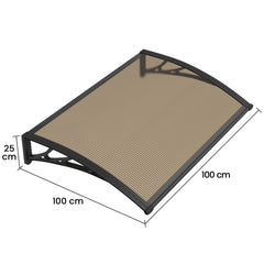 Copertina PREMIUM 100x100 cm, Policarbonat 6 mm, Suporturi din ABS, Negru/Bronz
