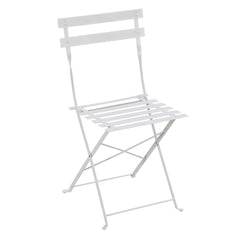 Set Bistro Flair – masă și 2 scaune din oțel vopsit – Alb - MAPROFI
