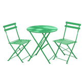 Set Bistro Flair – masă și 2 scaune din oțel vopsit – Verde - MAPROFI
