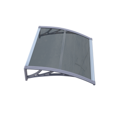 Copertină ECO de ușă 100x100cm marchiză adăpost acoperiș gri-antracit