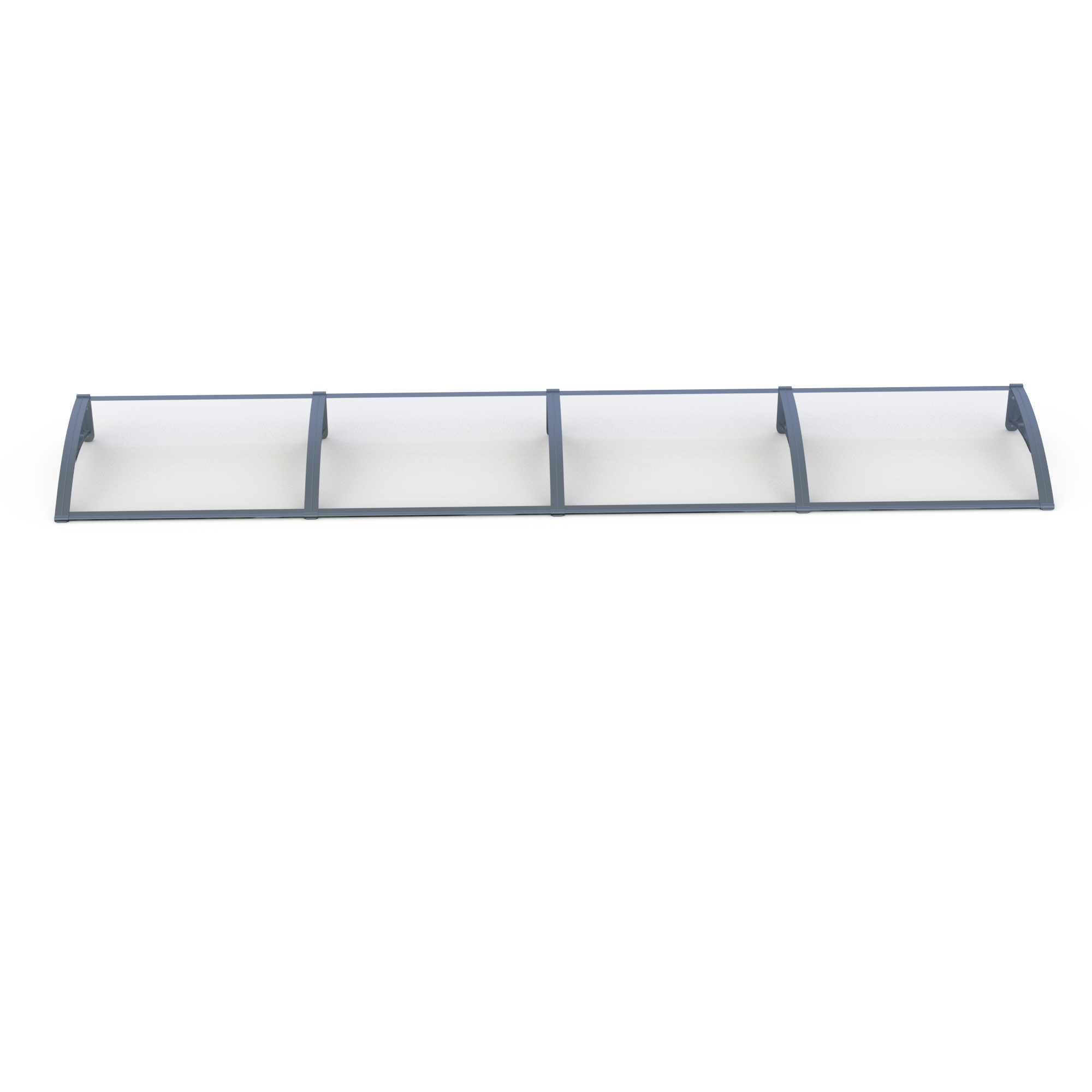 MAPROFI Copertină PRO Alu+Plexiglas de ușă 360x120cm marchiză adăpost acoperiș gri-transparent