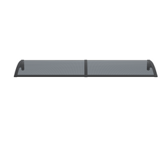 Copertină PREMIUM de ușă 200x60cm / marchiză / adăpost / acoperiș -  brațe negre - placă 6mm întreagă antracit